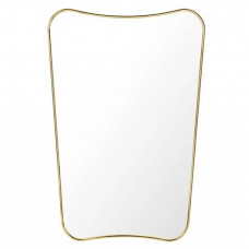 Зеркало фигурное в тонкой золотой раме с закруглёнными углами Sky M Gold (Скай) Smal 45/60*85 см